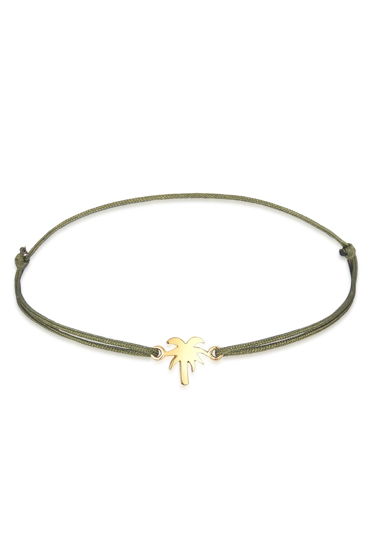 ELLI-Palme Beach Textilarmband – 925er Silber 1