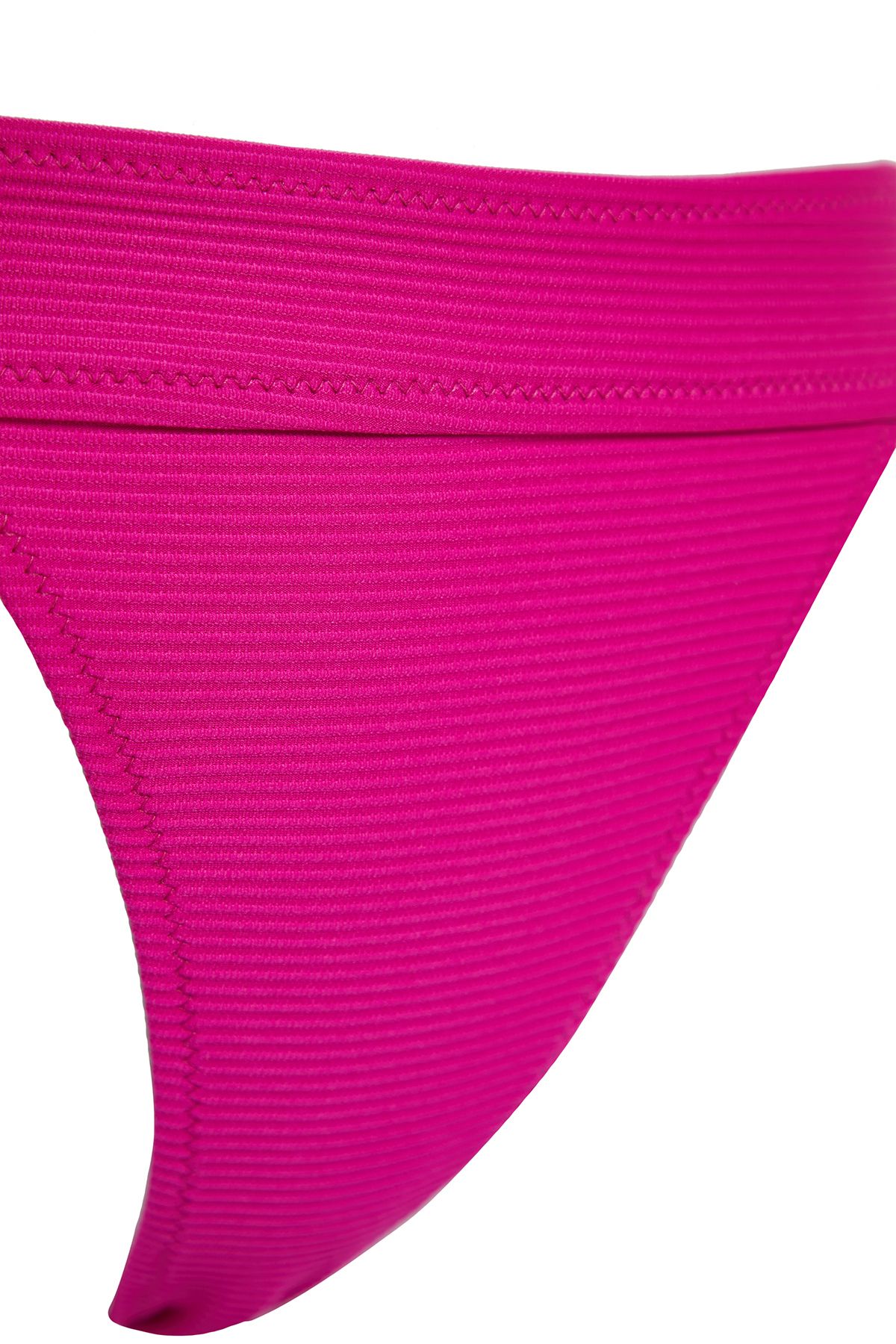 Trendyol Collection-Fuchsia Textured High Leg Regular Bikini Bottom TBESS21BA0016 7