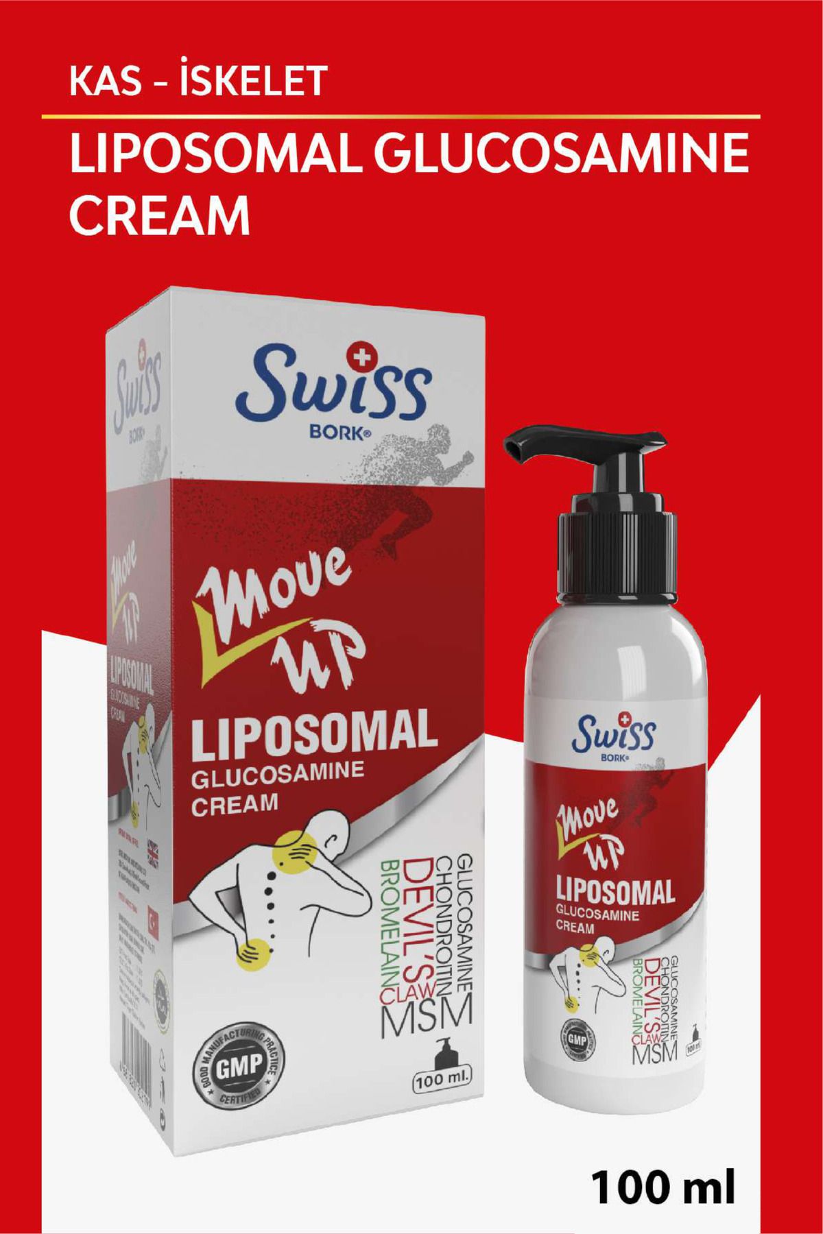 Bork Swiss Natural-Bork Move up Step Two - Glucosamine and Collagen Type 60 Tablets and 100 Ml Liposomal Cream 4