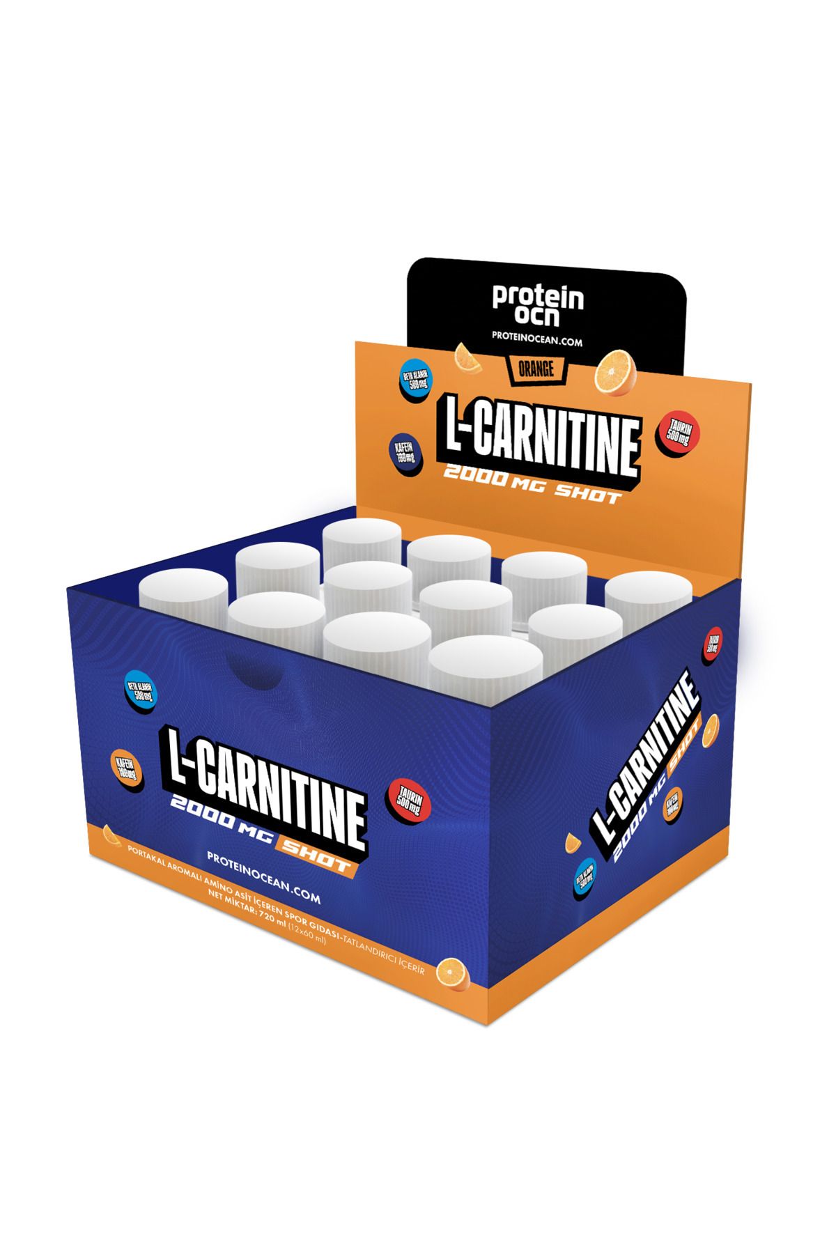 Proteinocean L-Carnitine Shot - Portakal - 60ml - 12'li Kutu