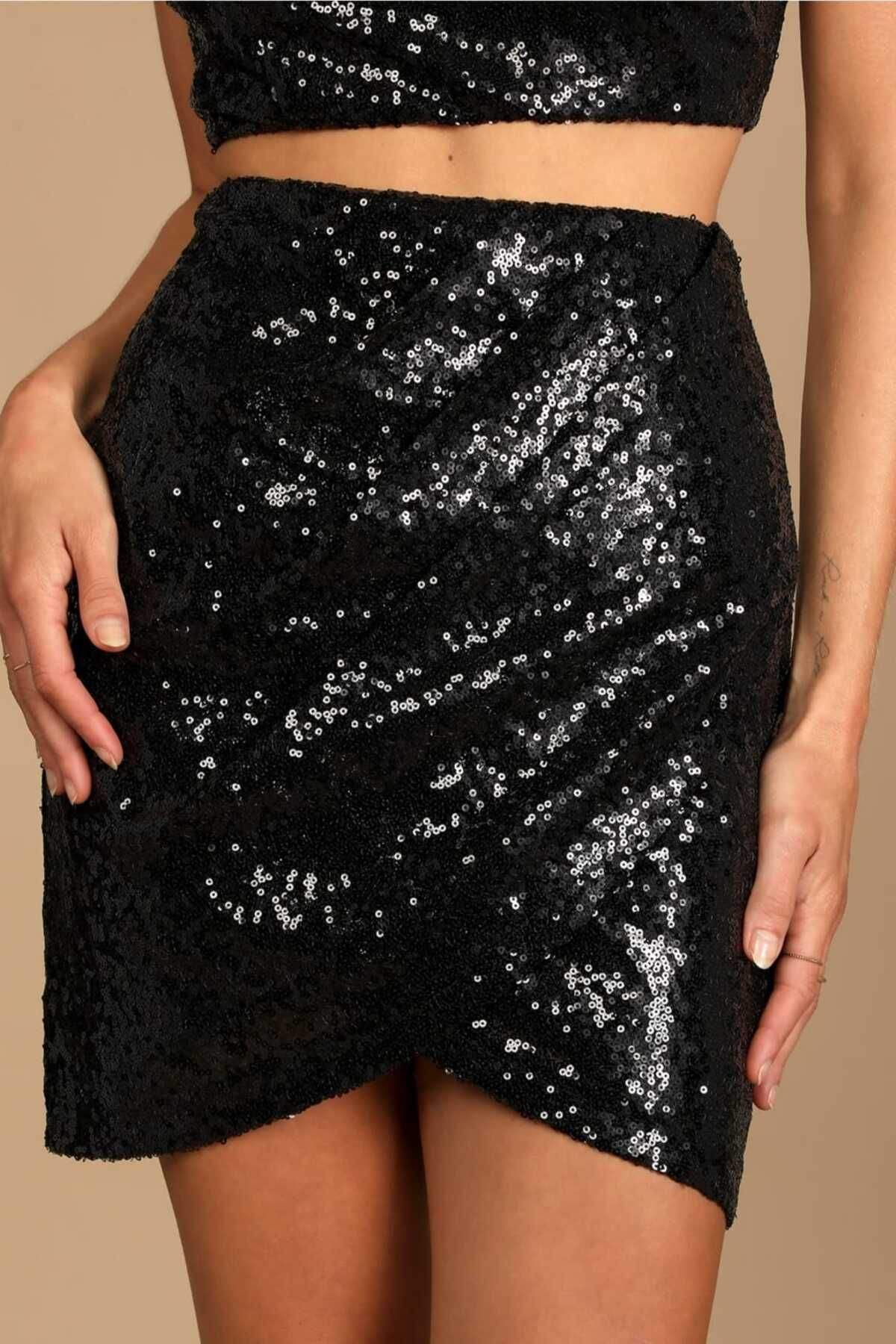 Glitter asymmetric skirt new arrivals