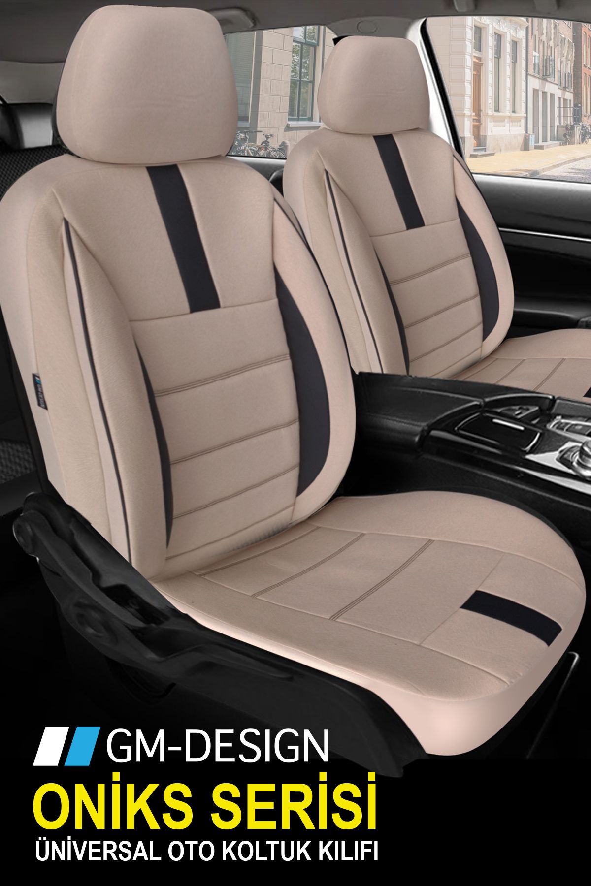 GM-DESIGN-Onyx Beige Fiat Bravo Compatible Car Seat Cover 1