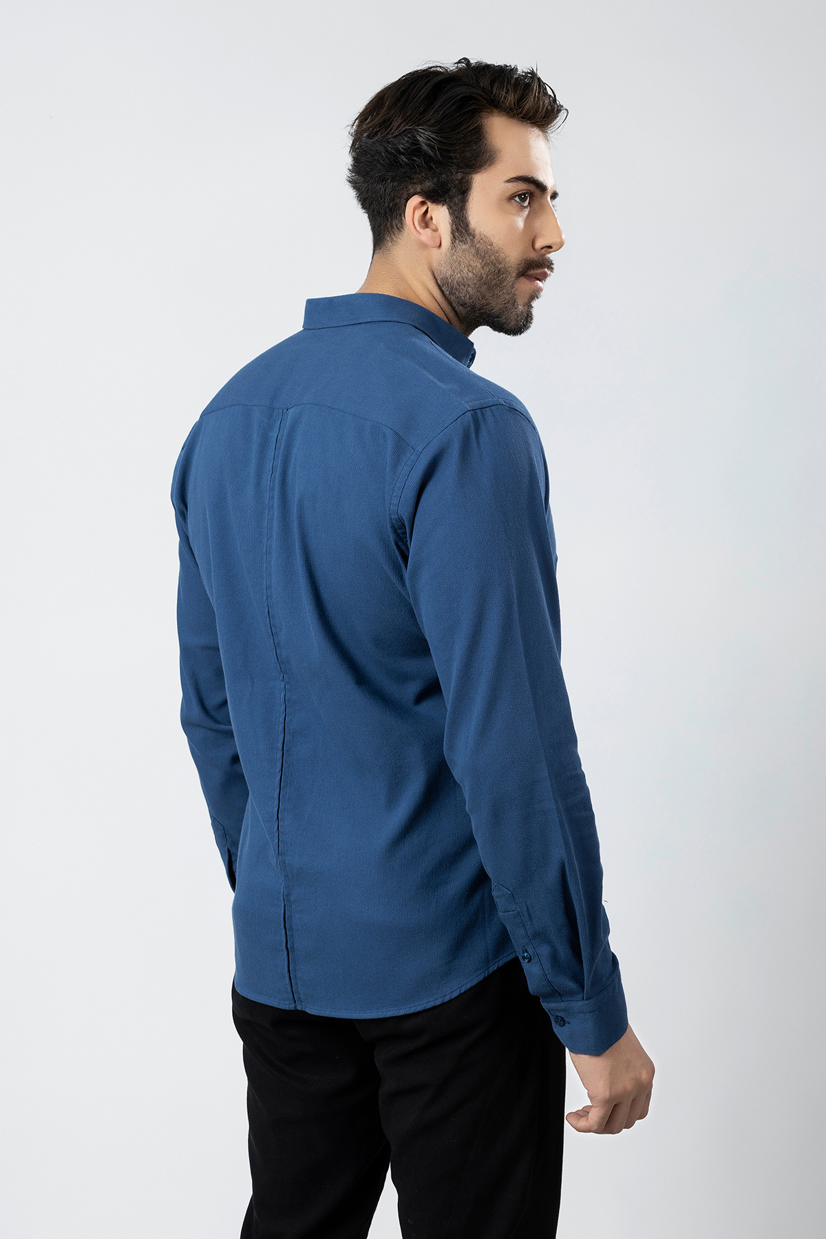پیراهن مردانه آبی سرمه ای polo air | PA-180 اورجینال - تصویر 3