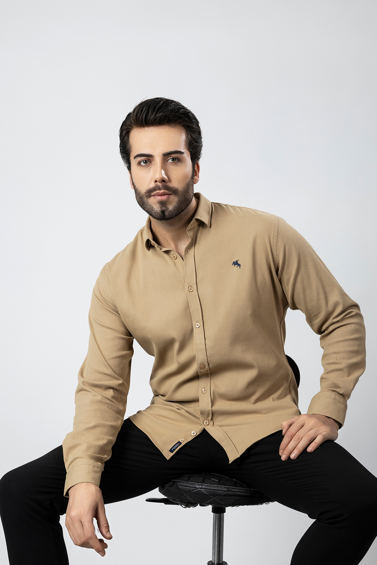 پیراهن مردانه قهوه ای polo air | PA-180 اورجینال - تصویر 8