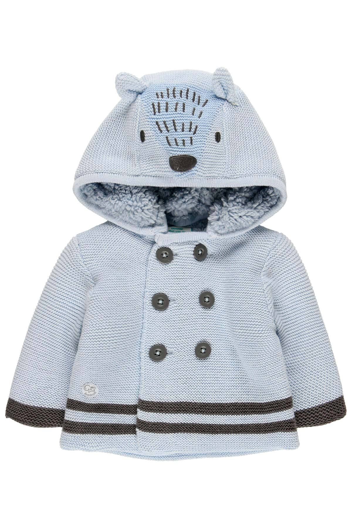 Boboli-Baby Boy Hooded Cardigan Blue 4