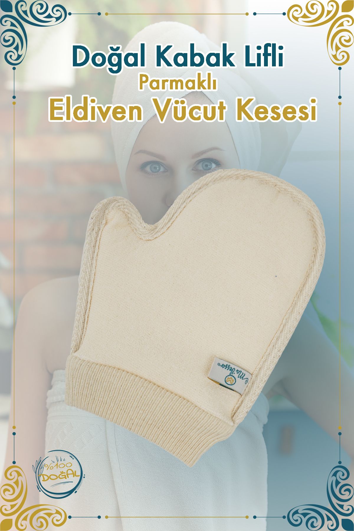 اسکراب بدن دستکش حمام و دوش با فیبر کدو تنبل طبیعی، لوفا حمام Ma'Vessa