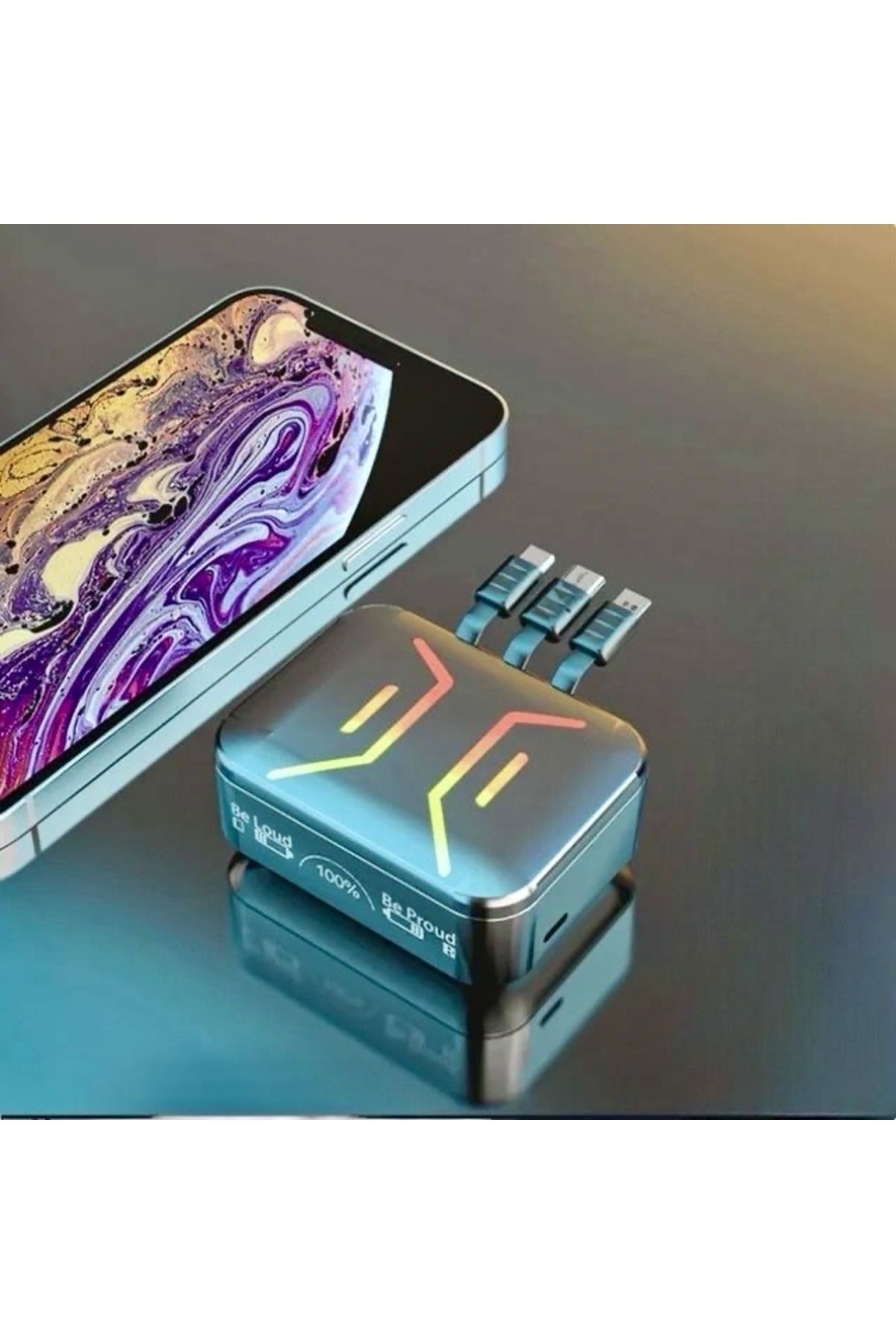 UCUZTEKNO Powerbank özellikli kendinden kablolu m80 yüksek basslı bluetooth kulaklık
