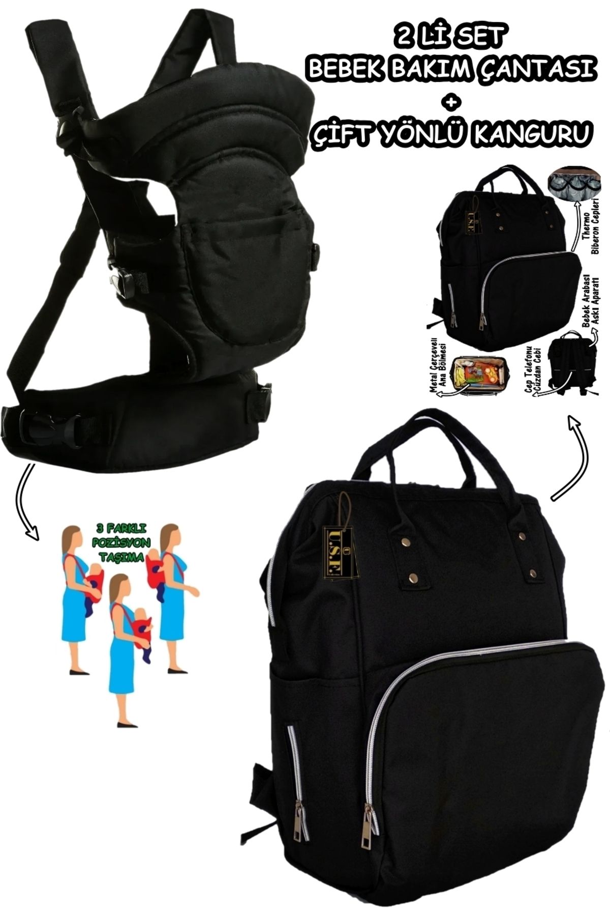 USF Baby Carrier Kangaroo Luxury Baby Kangaroo And Baby Care Bag