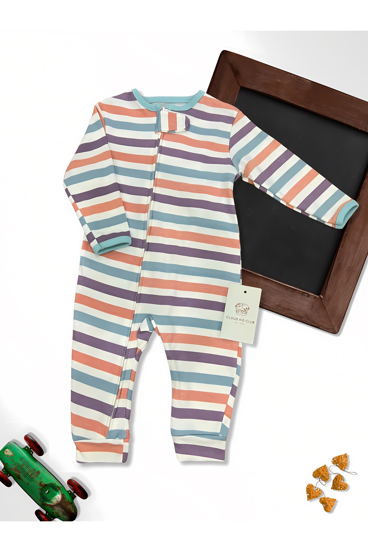 cloudkidclub Tatlı Donat %100 Doğal Pamuk 3'lü Bebek Tulum 0-18 Ay (UNİSEX) fotoğrafı 7 (önizleme)