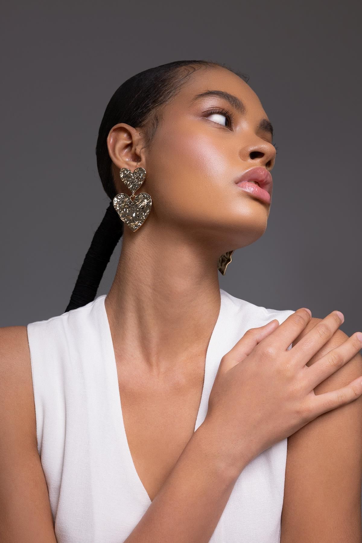 Women's heart earrings sale