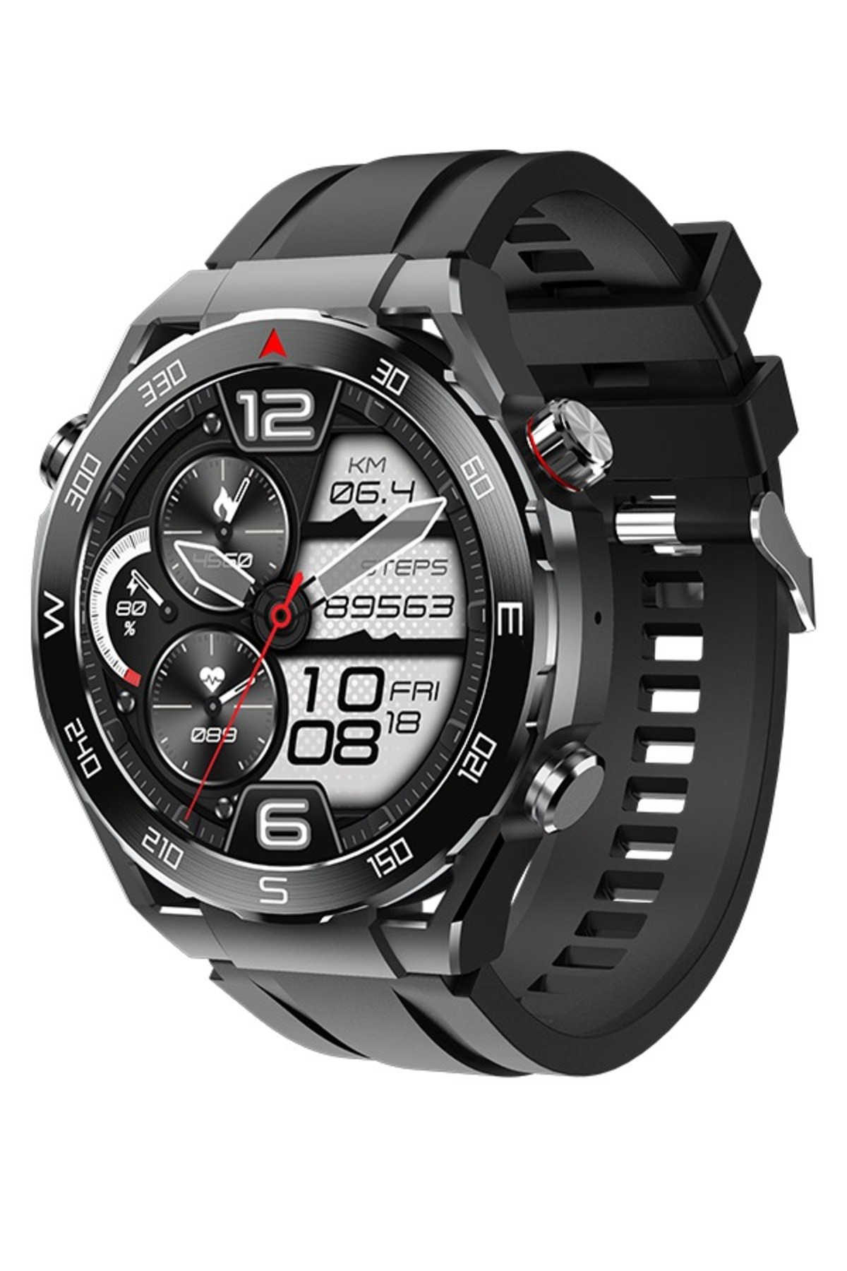 AKILLI SAAT HW5 ULTIMATE - AMOLED EKRAN - 1.52 INÇ - İLAVE 2 KAYIŞ HEDİYELİ SİLİKON & DERİ