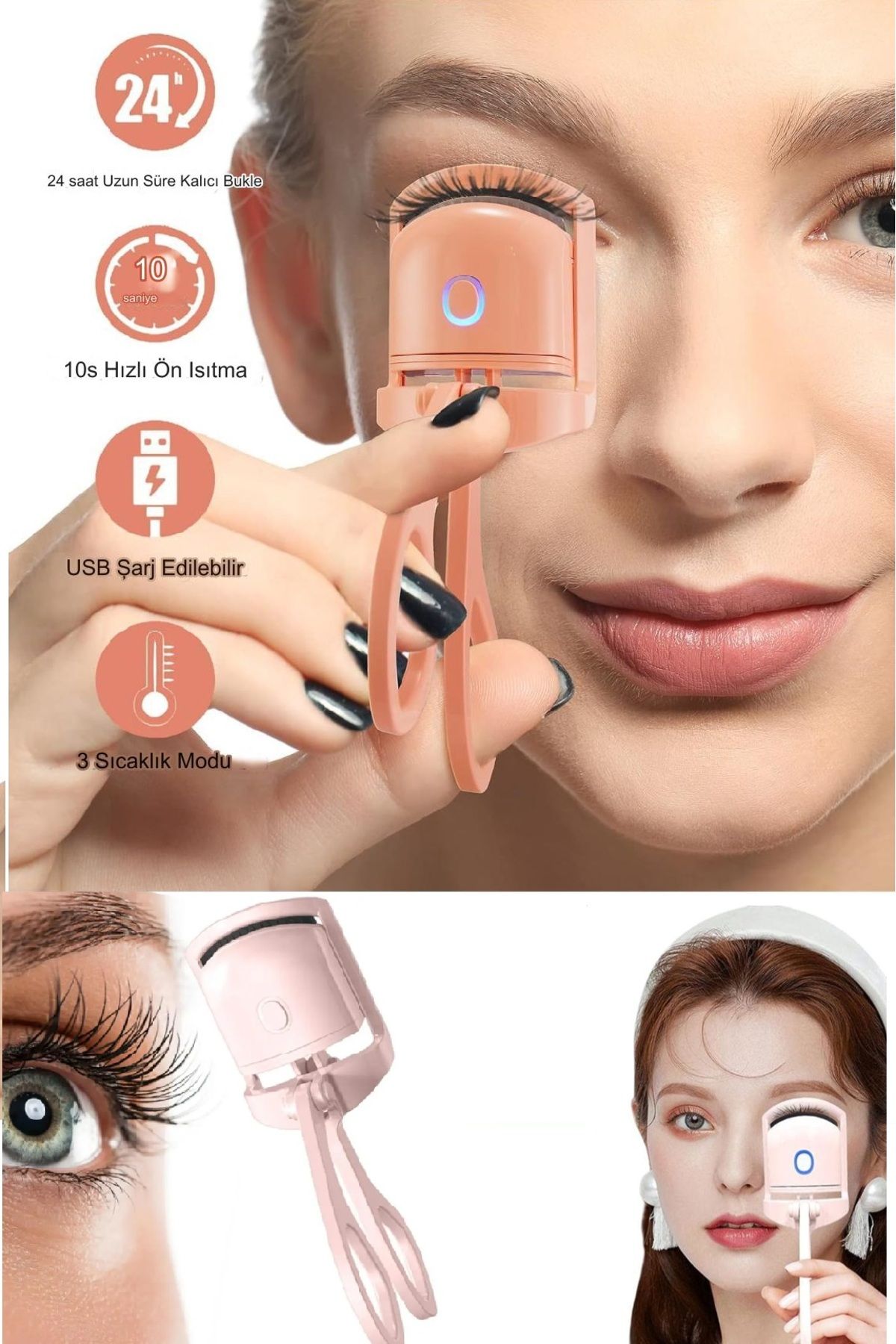 Uniquem-Electric Eyelash Curler With Heater Eyelash Curler Fixes Curl Shapes Fast With Heater 2