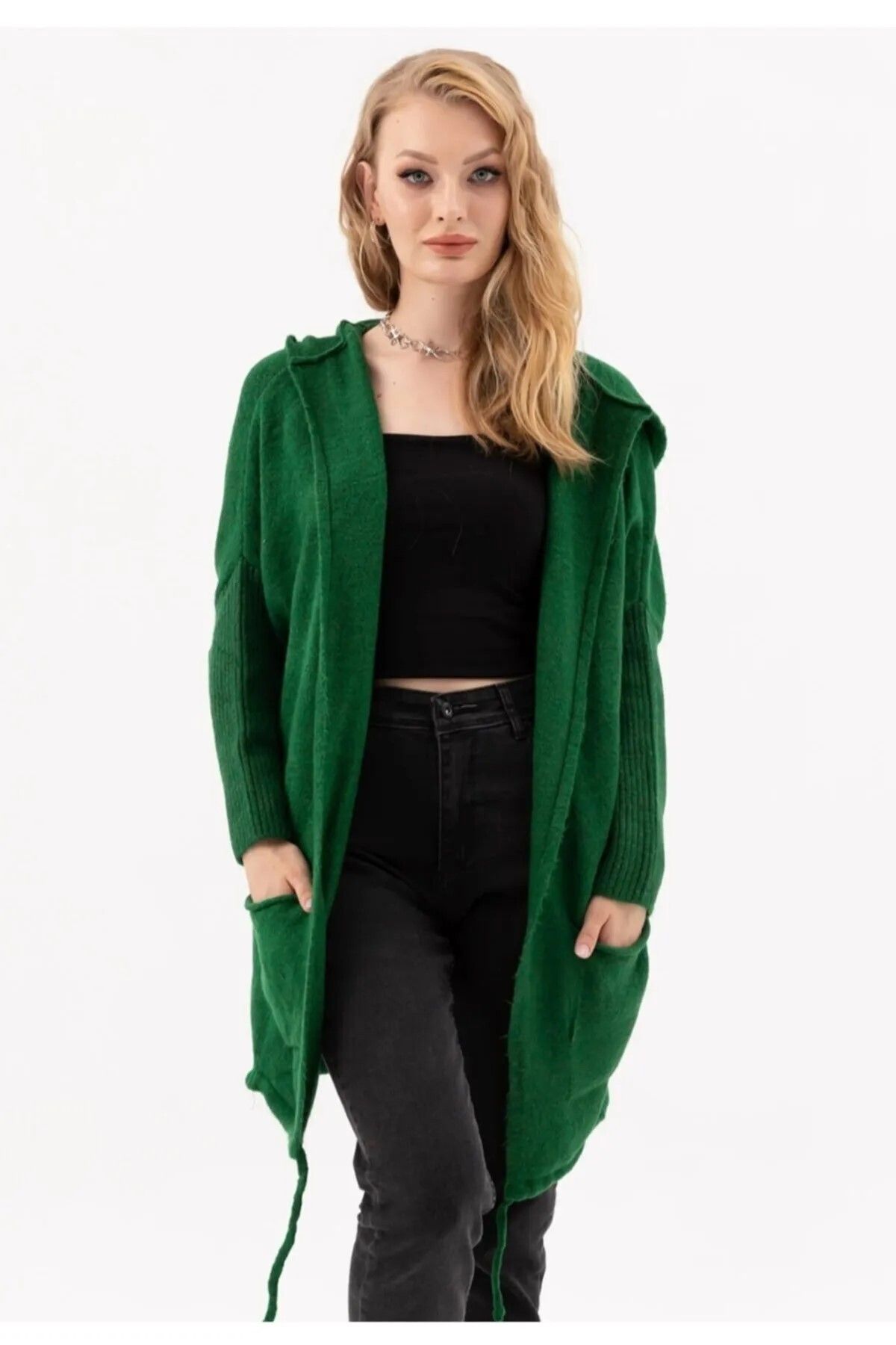 Green and sale grey sweater