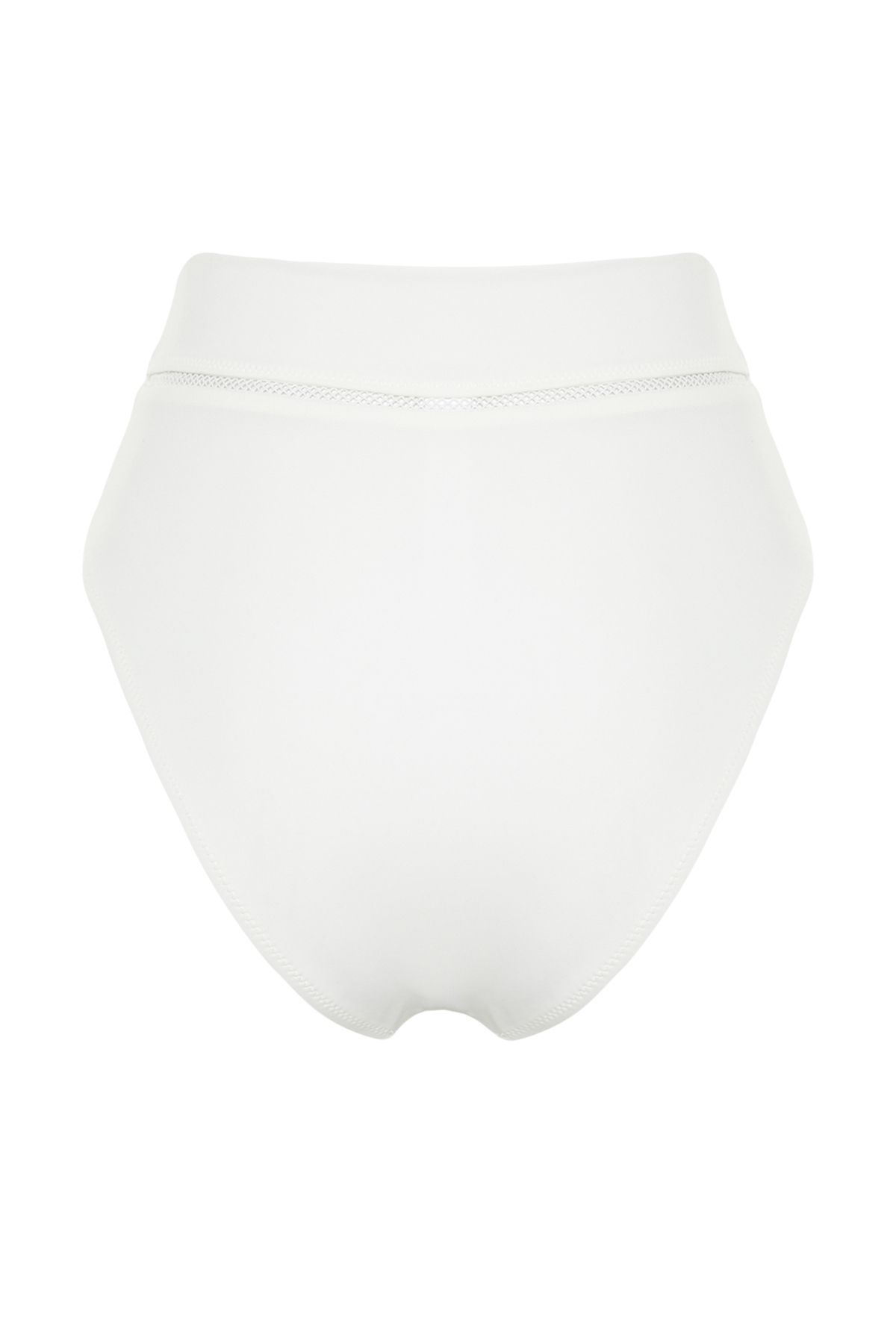 Trendyol Collection-High Waist Regular Bikini Bottom with Ecru Stripe Accessories TBESS22BA0027 11