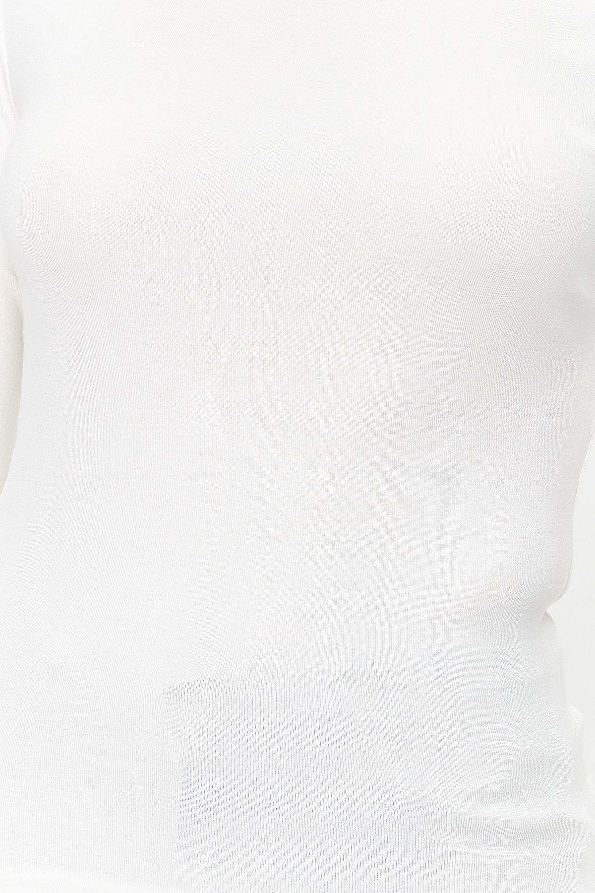 Trendyol Collection-Ecru Premium Soft Fabric Uplet Boat Neck Pletená halenka TWOAW24BZ00227 4