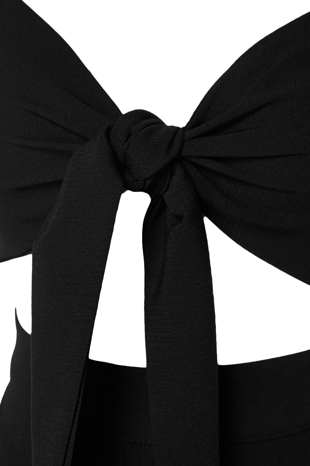 Trendyolmilla  Siyah Dokuma Bağlama Detaylı Plaj Yüksek Bel Bluz-Pantolon Takım TBESS22AU0108 - Görsel 8