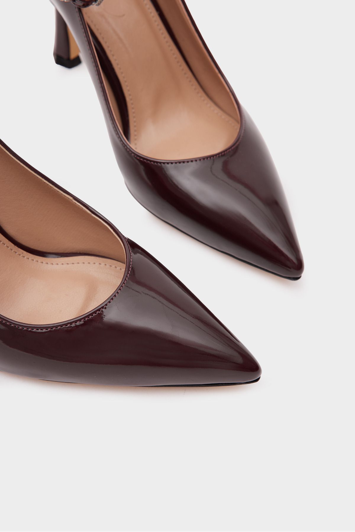 Dark brown shop patent leather pumps