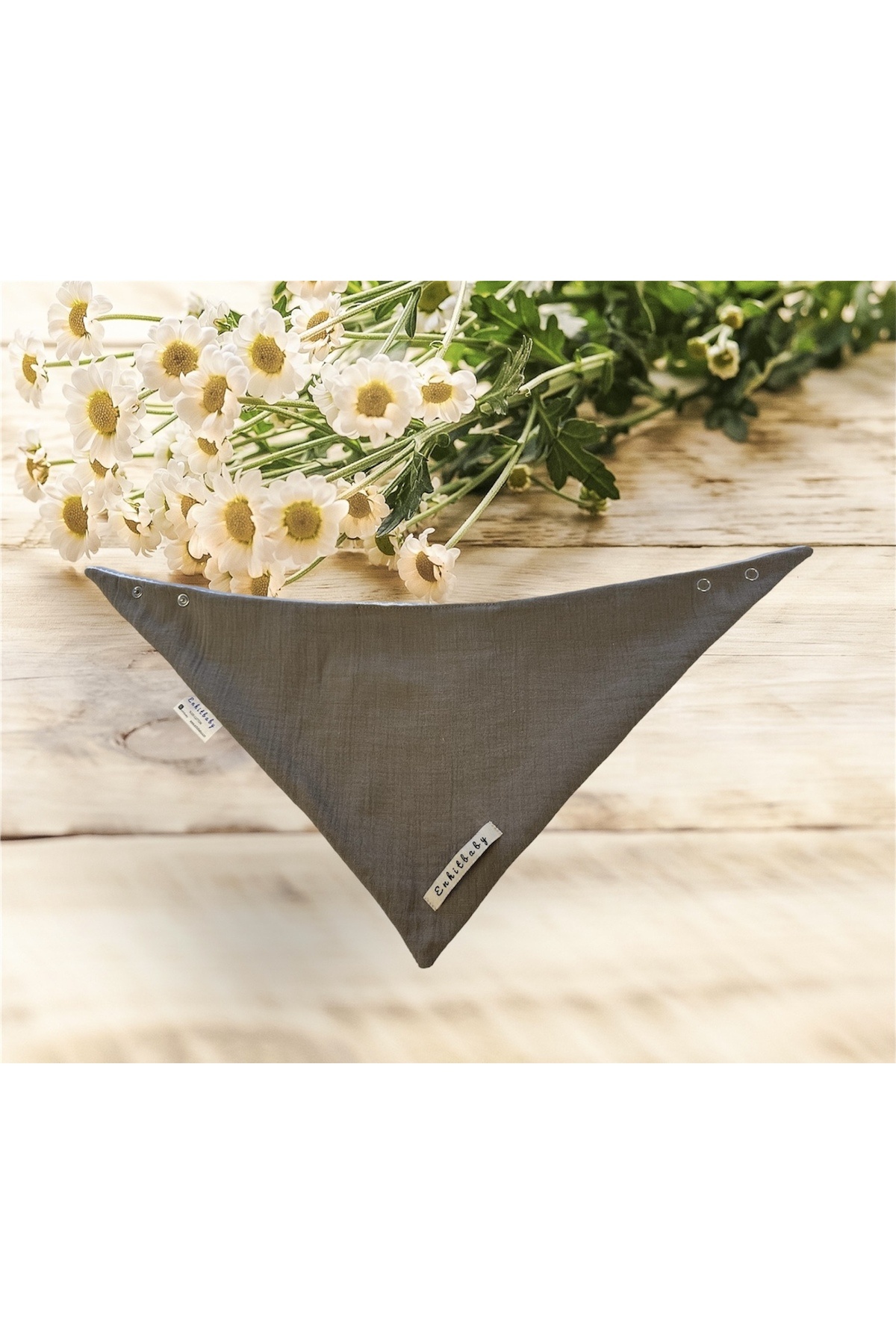 Enhitbaby 4 Adet Sıvı Geçirmez Müslin Oval Fular Önlük, %100 Pamuk fotoğrafı 6 (önizleme)