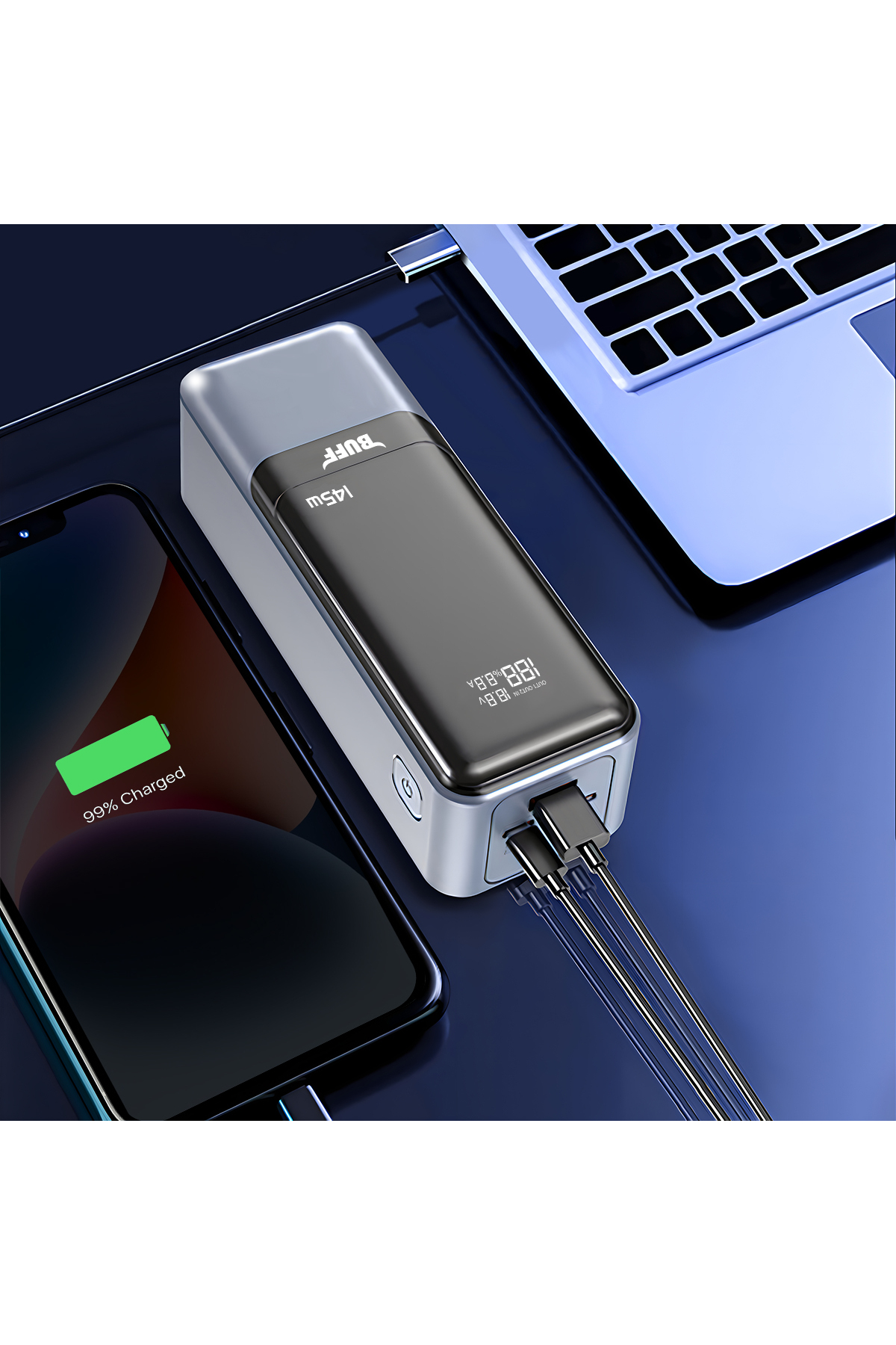 Buff BP16 145W Dijital Ekranlı 27000mAh Powerbank 4