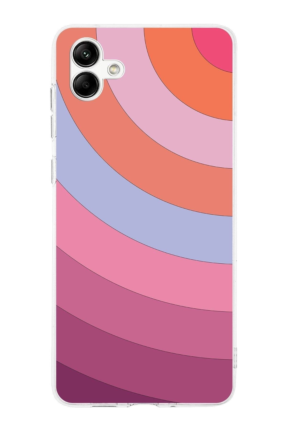 Samsung Galaxy A05 Kamera Korumalı Kapak Renk Cümbüşü Tasarımlı Şeffaf Kılıf