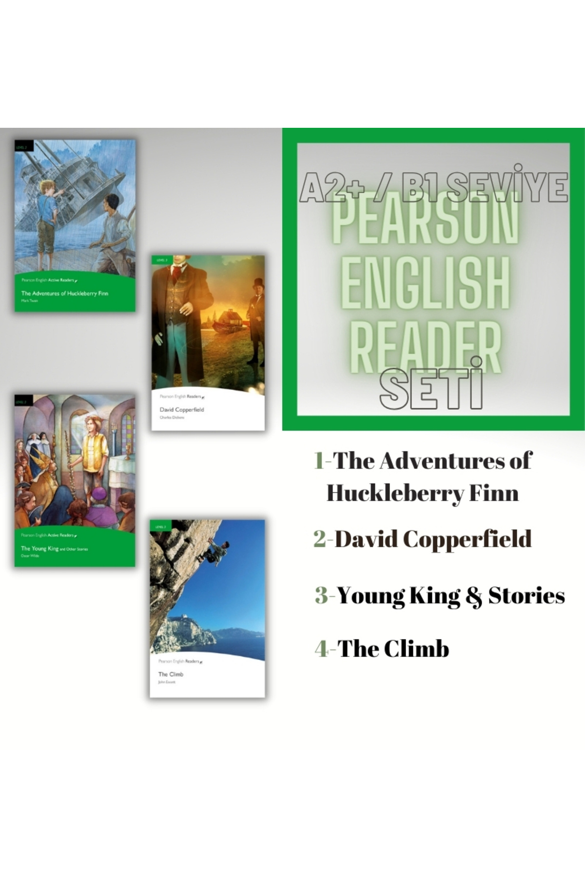 Pearson English Reader A2 B1 Seviye İngilizce Hikaye Seti 4 Kitap Pearson English Reader A2 B1 Seviye İngilizce Hikaye Seti 4 Kitap