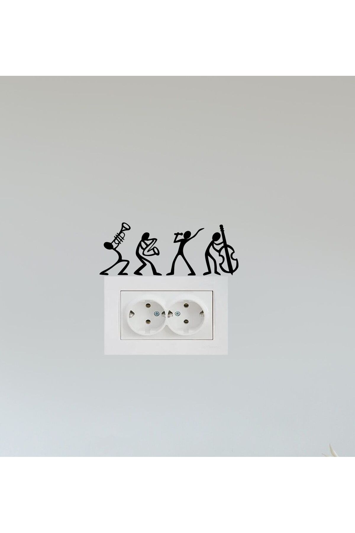 SOCKET SWITCH TOP CHEERFUL MUSICIANS DECOR WOOD MDF