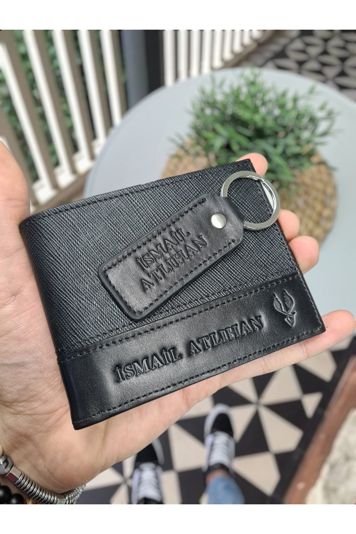 1071 GENUINE LEATHER WALLET and GENUINE LEATHER KEYCHAIN - the BEST GIFT - Leather Bag