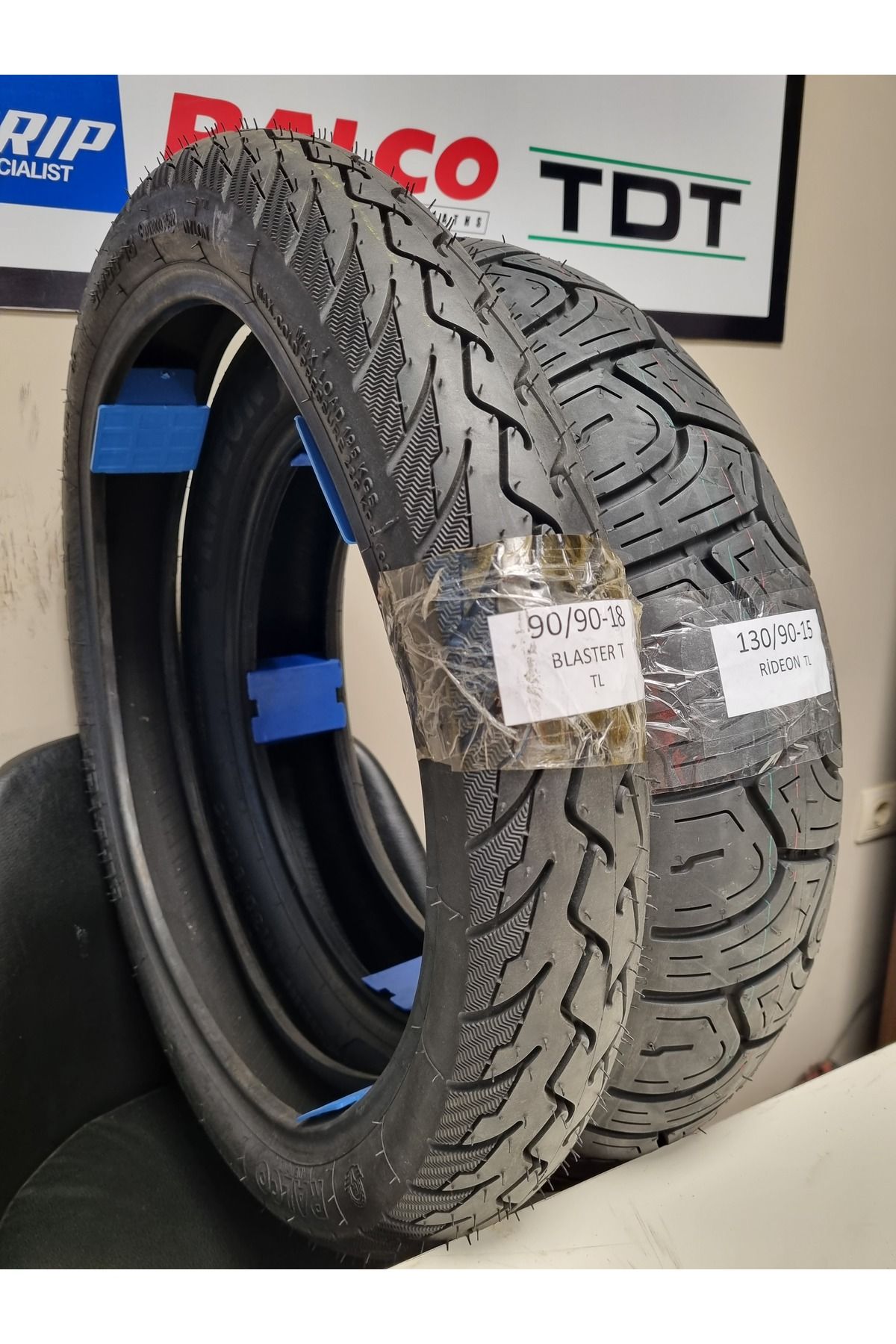 TDT TYRES Chopper Motorsiklet Lastiği Takım 130/90-15 ve 90/90-18 RİDEONBLASTERT