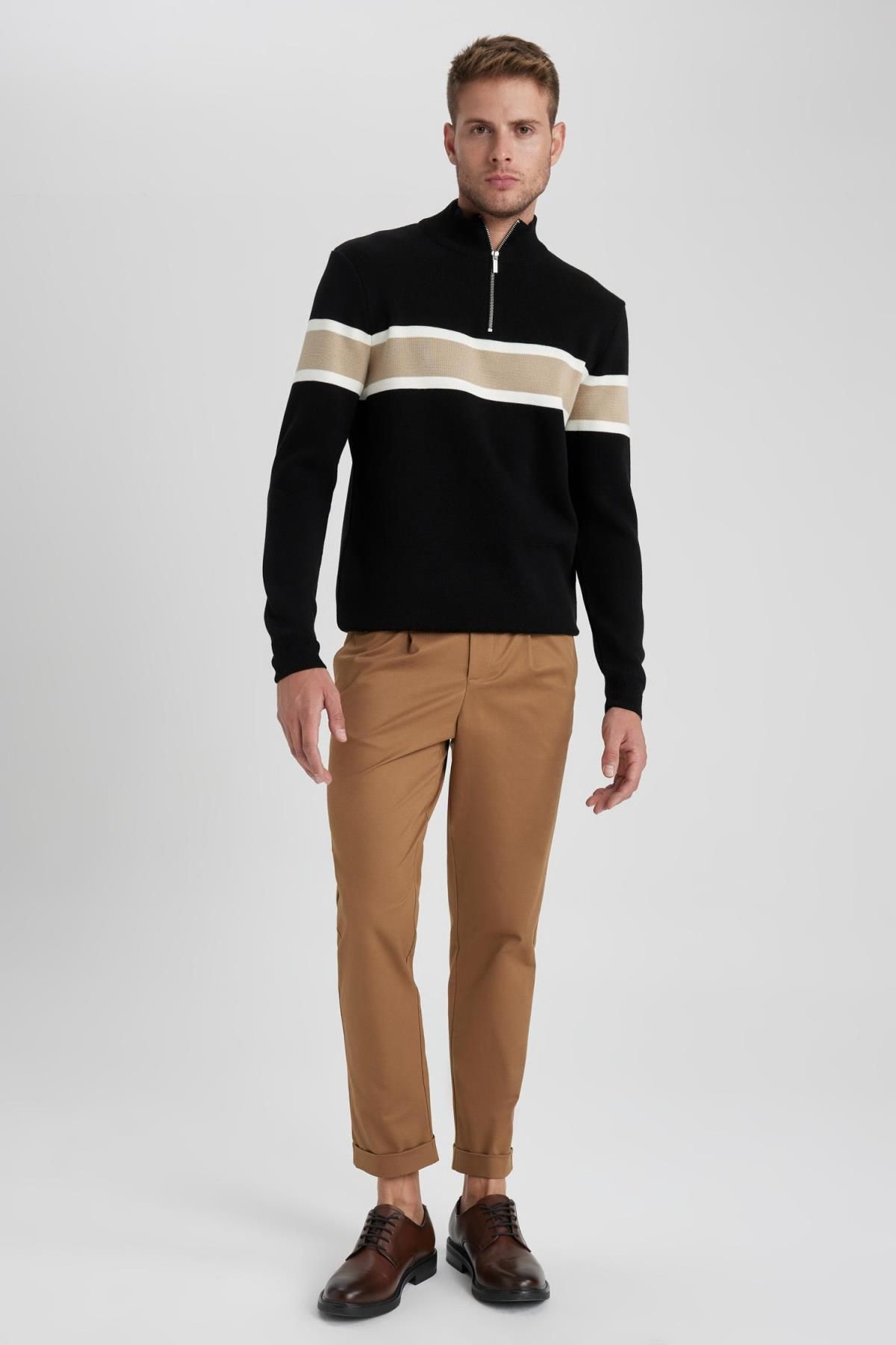 Black sweater khaki pants discount