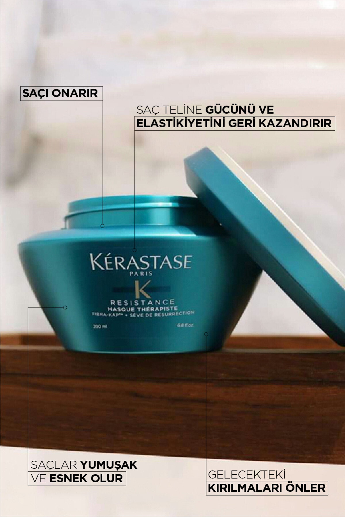 Resistance Masque Thérapiste Çok Yıpranmış Saçlar Için Repair Maske 200ml — 98736246243 — تصویر 2 از 5
