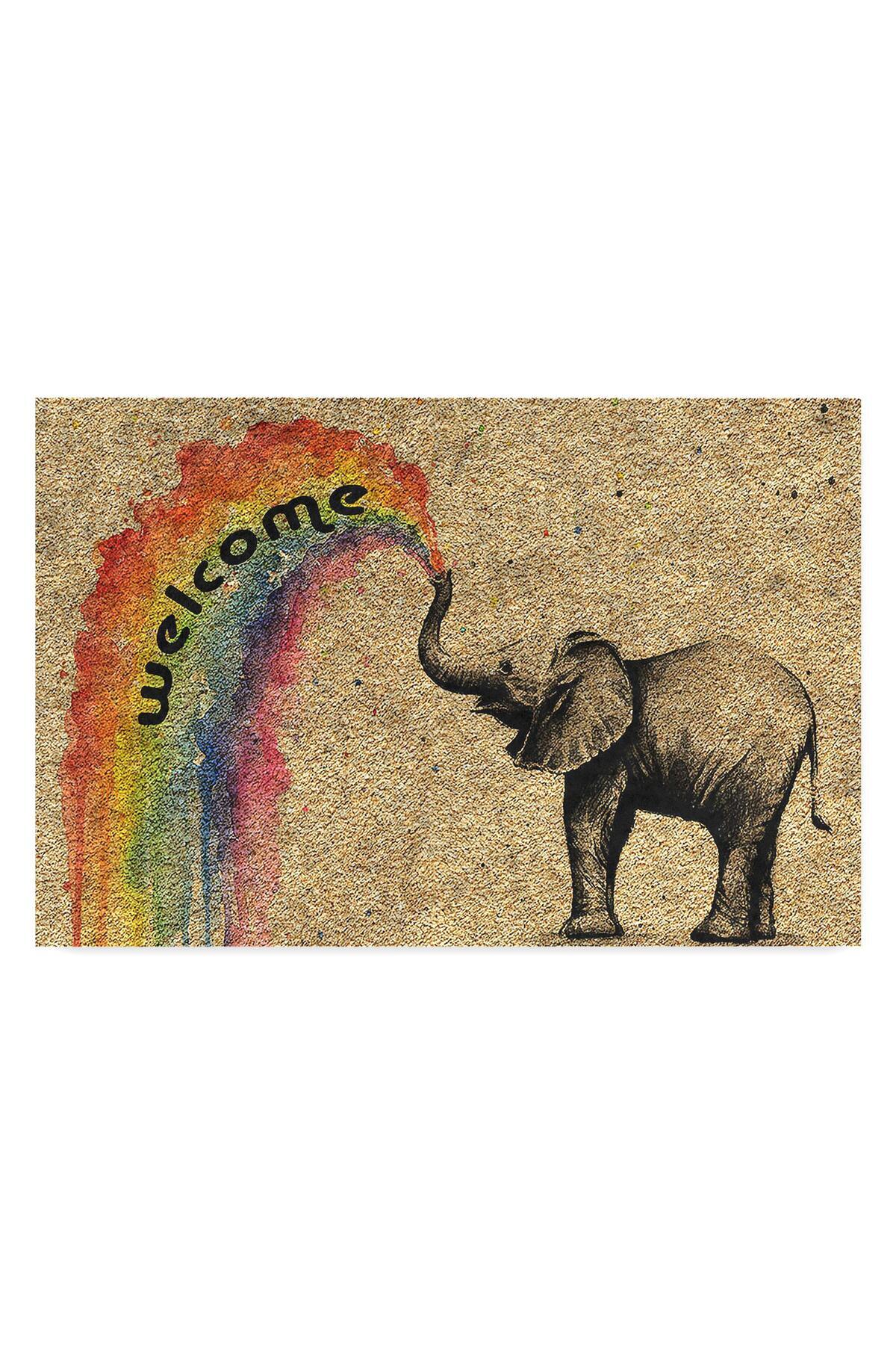 Decorative Door Mat, Outdoor/Home Interior/ Door Mats (WELCOME ELEPHANT)