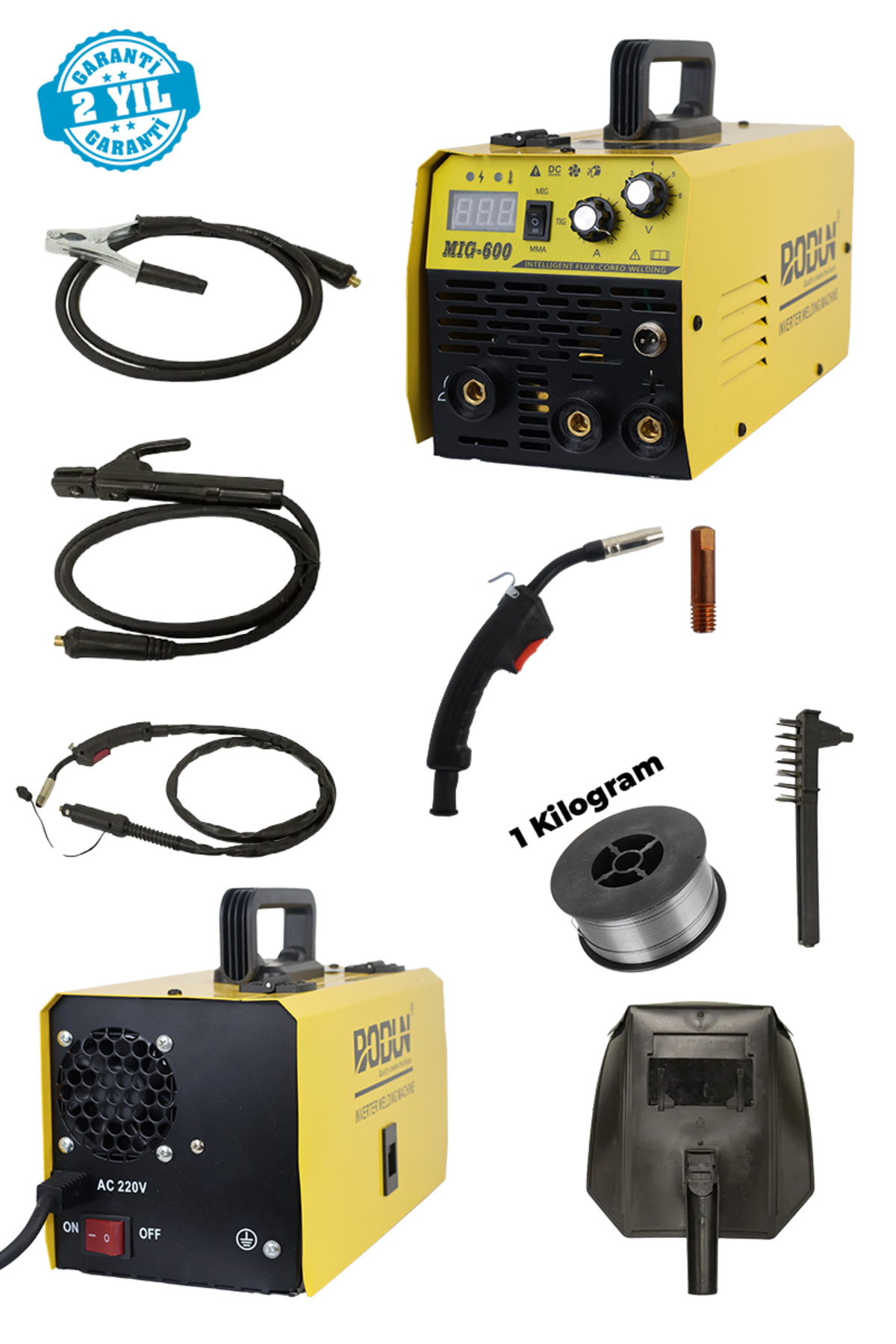 bodun 200 AMPER GAZSIZ GAZALTI KAYNAK MAKİNESİ