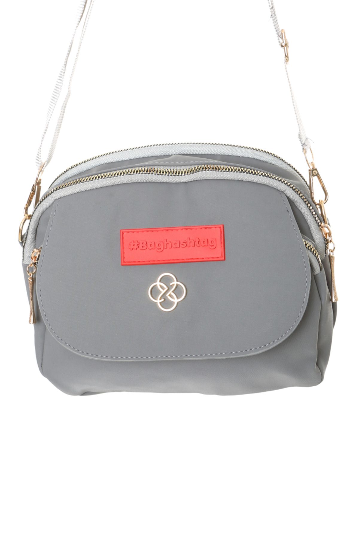 Baghashtag Waterproof 3 Compartment Leather Bag with Gray Cover