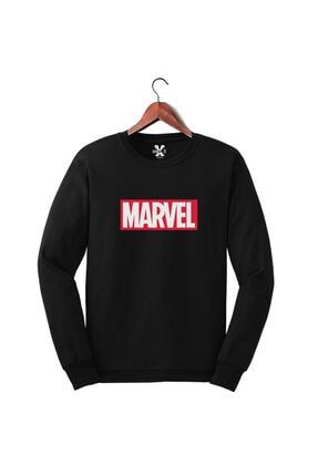 Marvel Logo Baskılı Uzun Kollu Sweat - Sweatshirt 768199917999