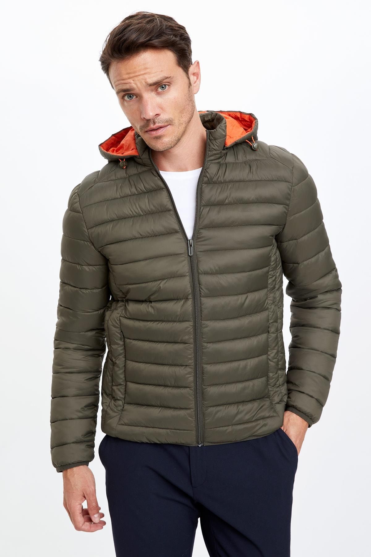 Defacto Erkek Khaki Sisme Mont N4661az20au Trendyol