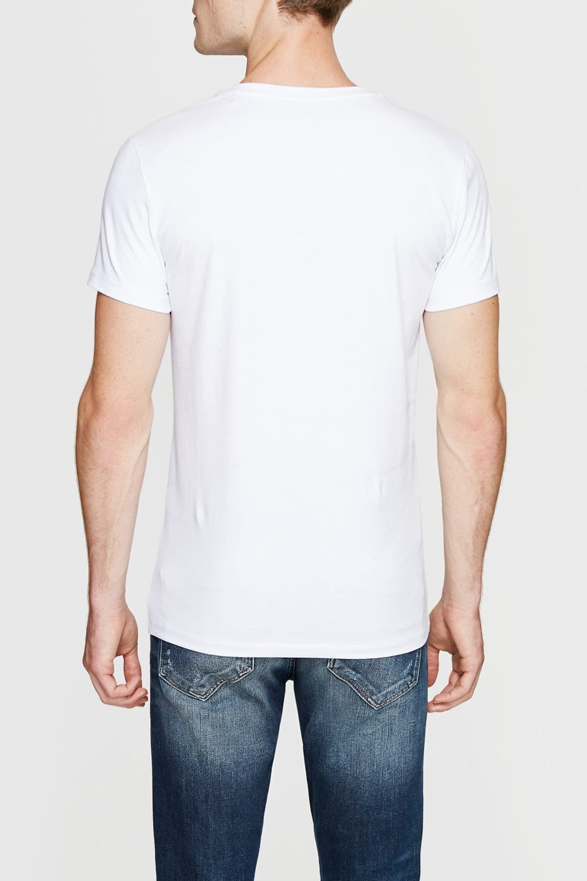 Mavi-Ανδρικό Stretch T-shirt Λευκό 061748-620 5
