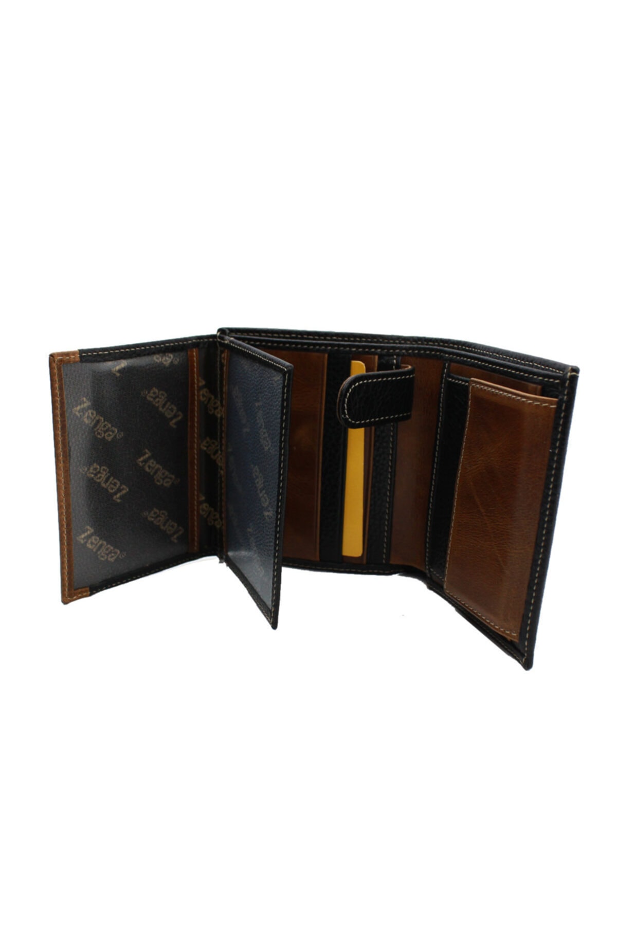 کیف پول مردانه مشکی Zenga | 20EZ000015 اورجینال - تصویر 4