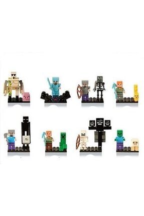 Minecraft 8li Mini Figür Set Aksesuarlar Dahil Yapı Oyuncakları PRA-792917-1197