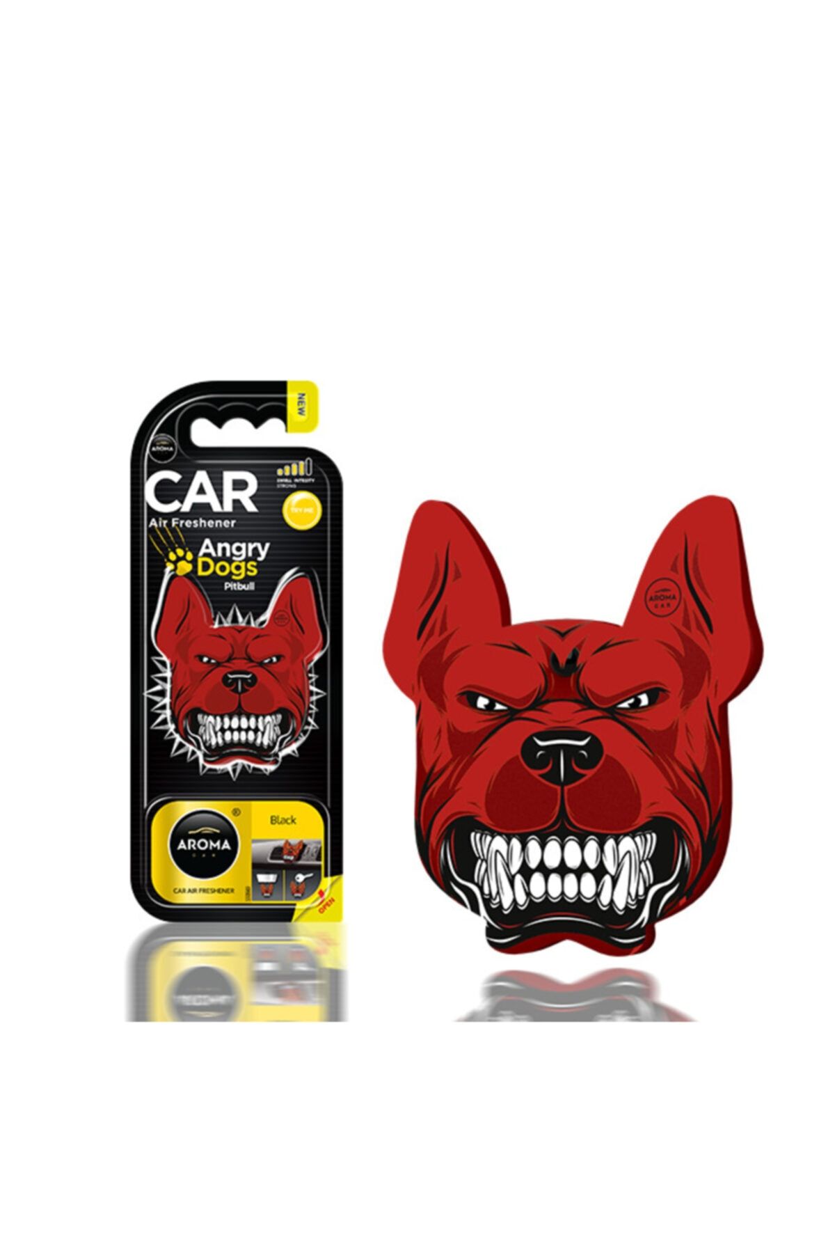 car air freshener angry dogs pitbull black