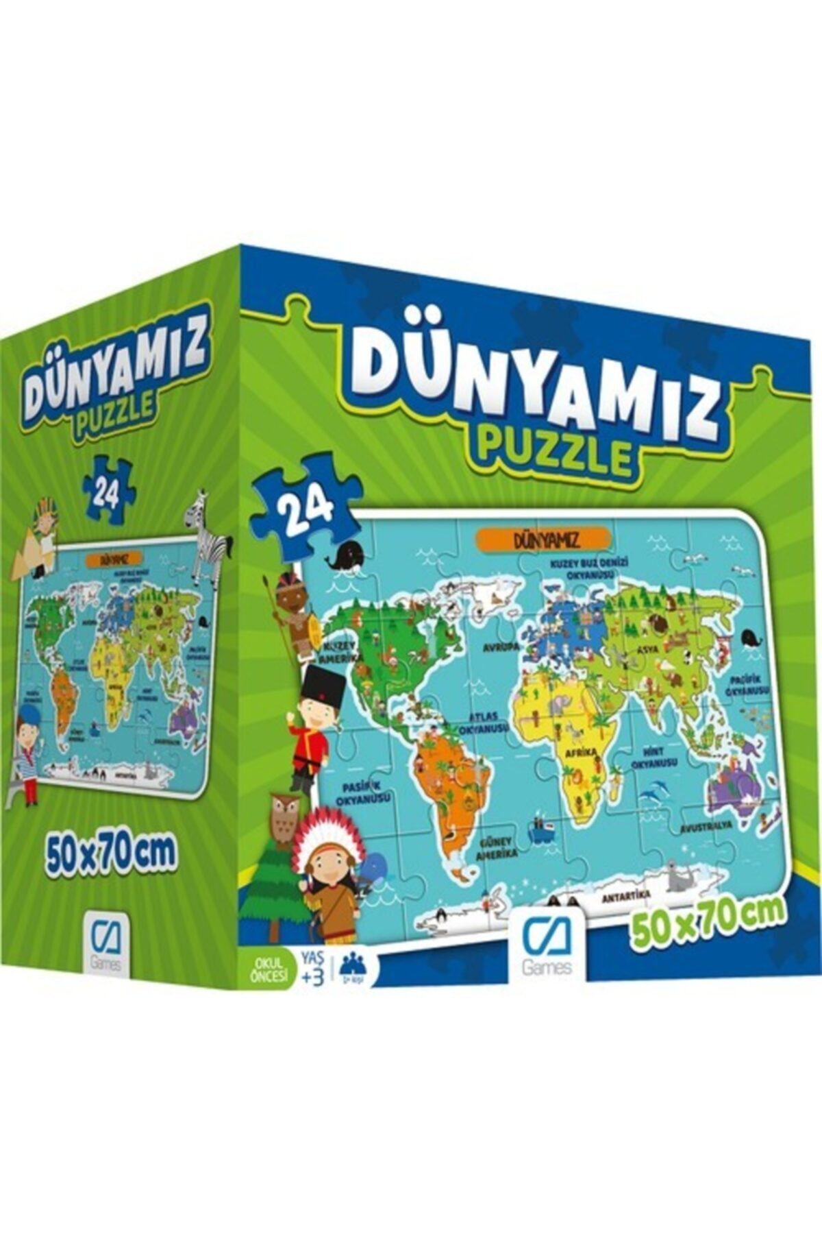 CA Games 24 Parça Dünyamiz Maxi Boy Eğitici Puzzle Ca.5025