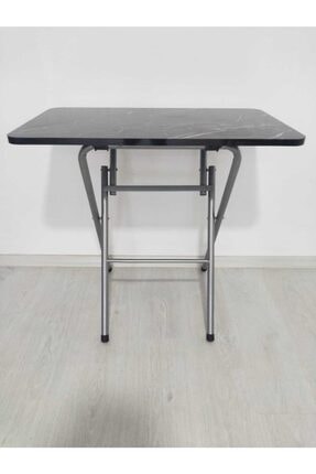 Akkaya Ticaret Katlanir Kirma Siyah Mermer 60x45 Katlanabilir Masa Trendyol