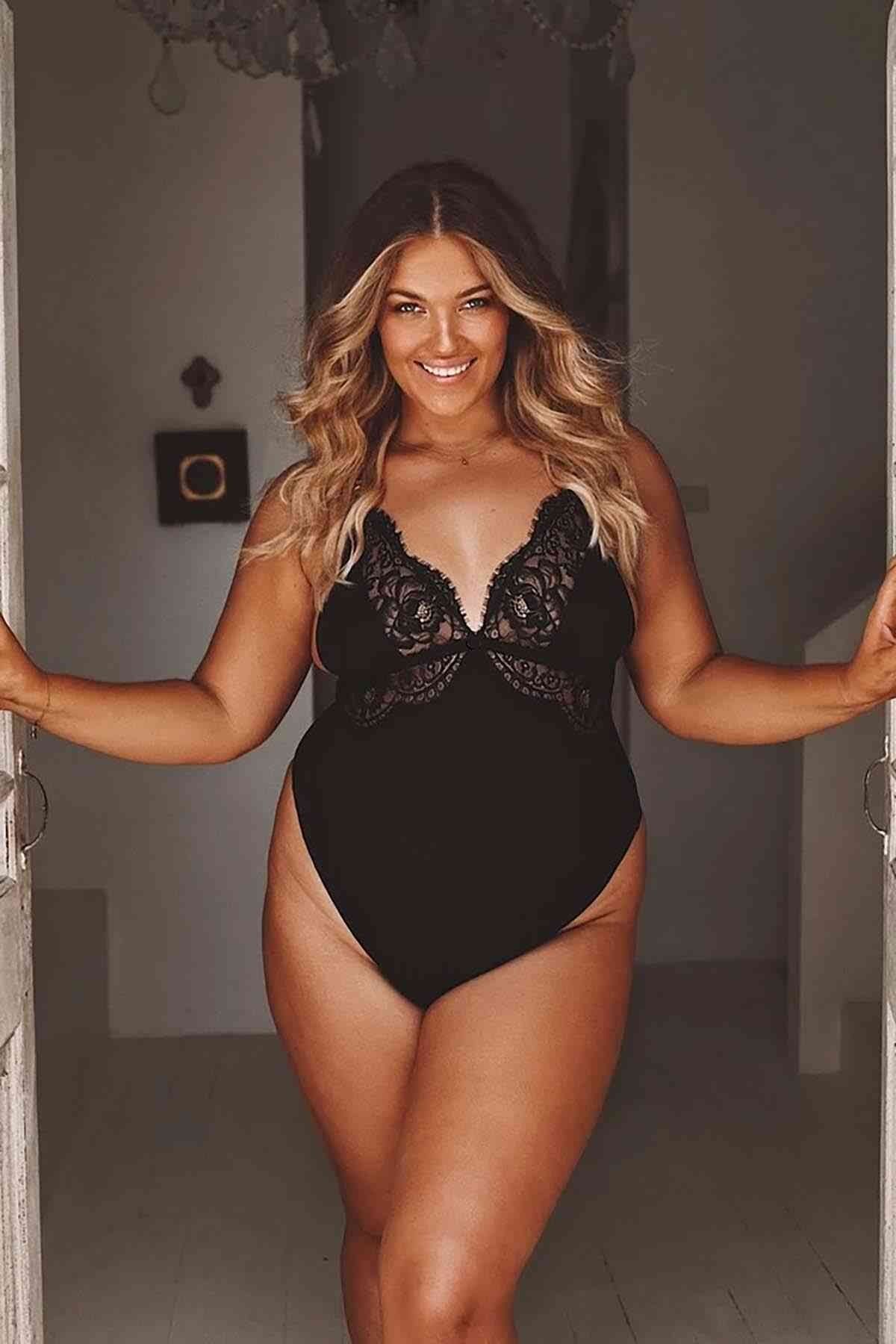 Merry See-Spitzen-Body-Nachthemd mit besonderem Design 3
