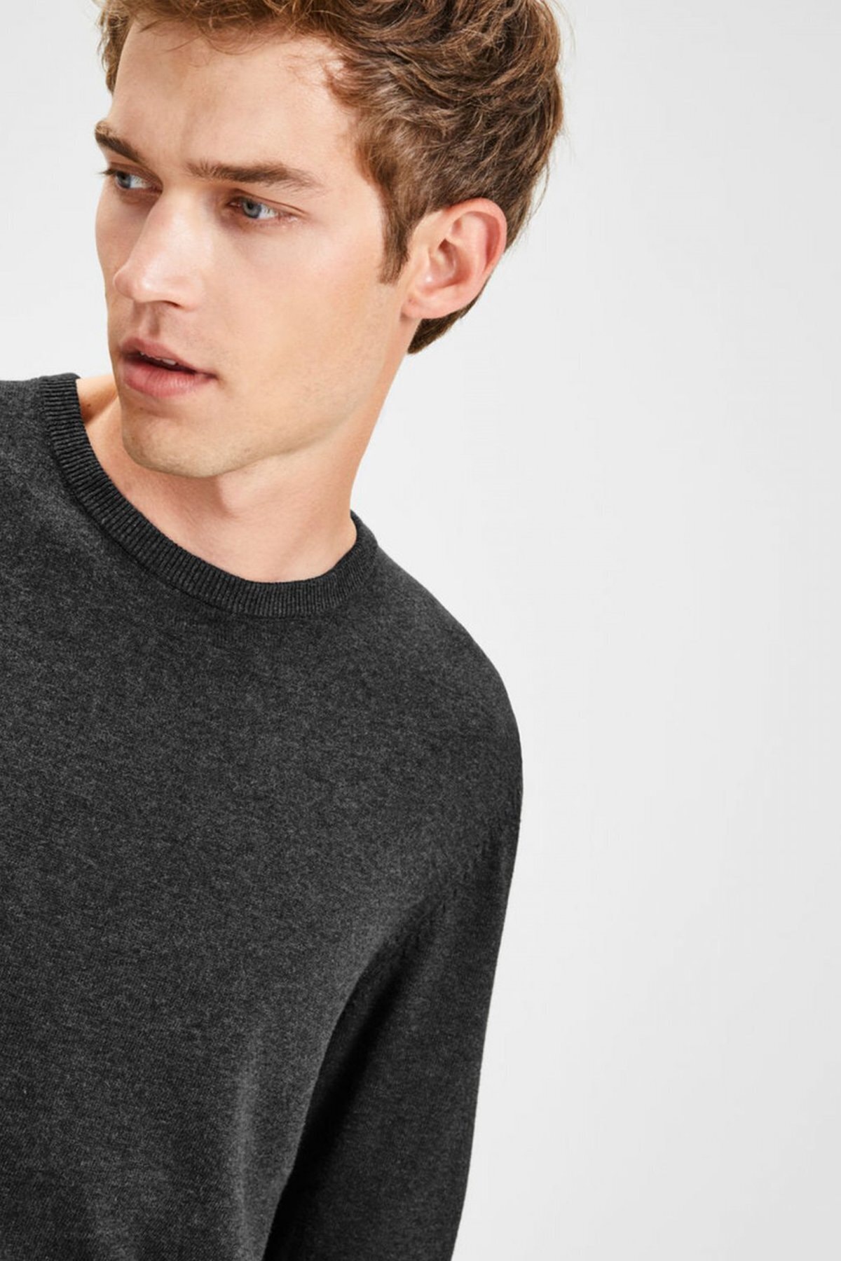 پلیور جک اند جونز مردانه دوختنی خاکستری بیسیک طرح دار Regular/رگولار    بیسیک ورزش | Jack & Jones 12137190 TR - تصویر 2