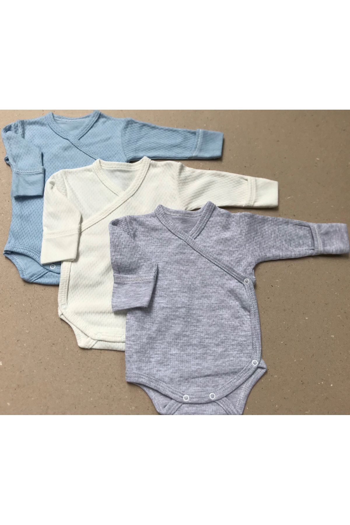 بادی نوزادی پسرانه آبی bebedino | 2029028 اورجینال - تصویر 2