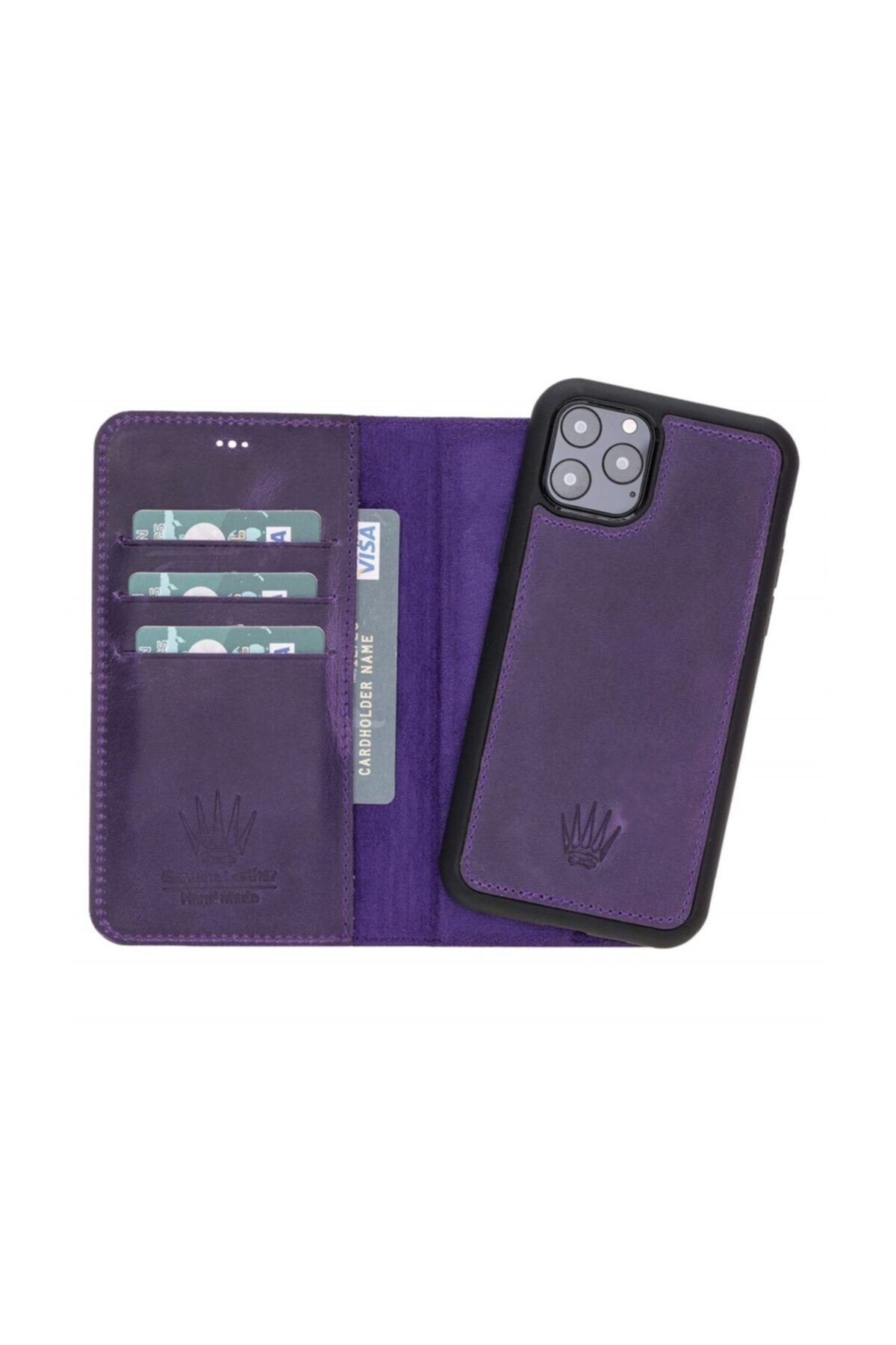 WATCHOFROYAL Magıc Wallet Iphone 11 Pro Mor Cuzdan + Kılıf