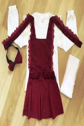 Kız Çocuk Uzun Kollu Kadife Elbise 17304