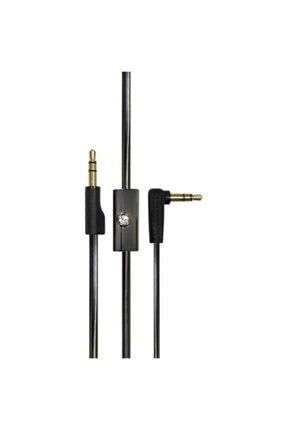 Aux ve Kulaklık Kablosu Mikrofonlu 3.5mm Jak Füme MKF