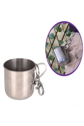 Metal Kamp Bardağı, Bele Takılan Bardak, Kıskaçlı Taşınabilir Bardak A4546