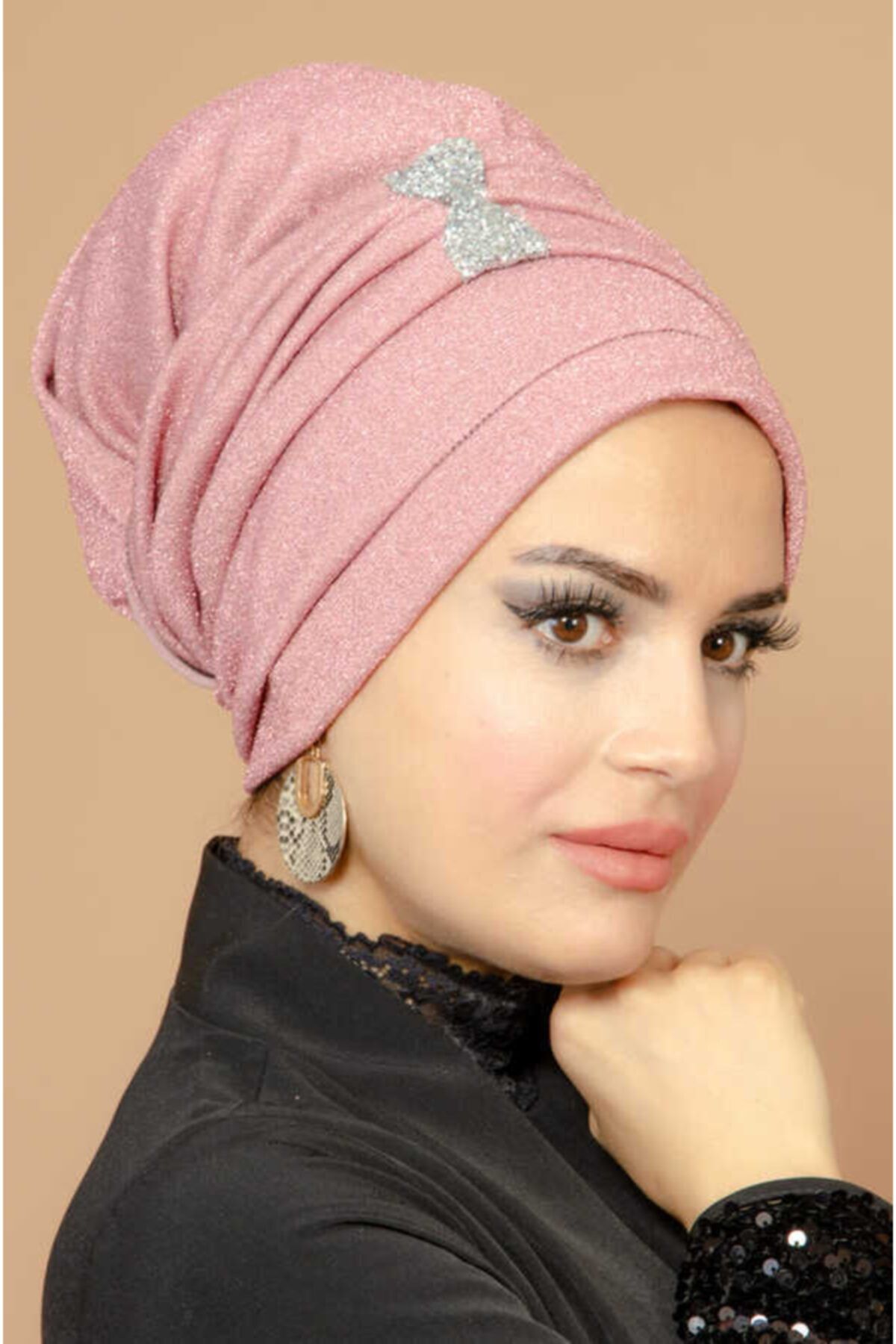 Kadın Pudra Simli Abiye Bone