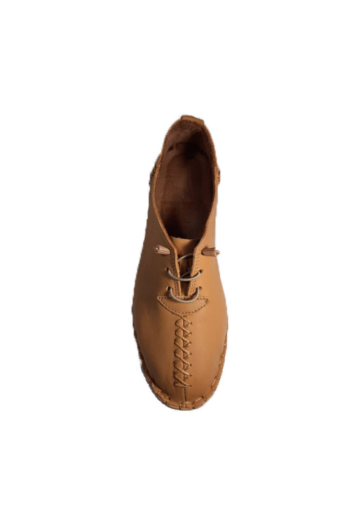 KAPAR-Women's Tan Genuine Leather Sandal Model 2